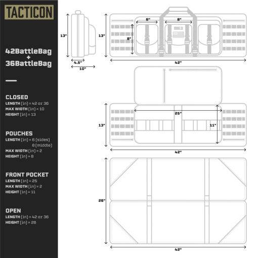 BattleBag Double Rifle Bag (36 inch & 42 inch) Gun Case - Xandr Defense