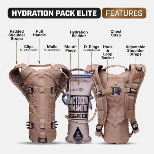 Hydration Pack Elite + 3 Liter Bladder - Xandr Defense