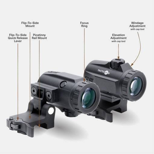 Falcon V0.5 3X Magnifier For Red Dot Sight - Xandr Defense