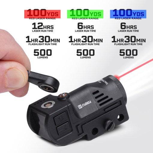 FireFly V5 (Red, Green, Blue) Laser/Gun Light Combo | Pistol - Xandr Defense