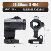 Falcon V0.5 3X Magnifier For Red Dot Sight - Xandr Defense