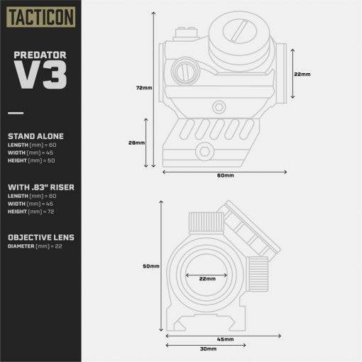 Predator V3 Compact Red Dot Sight - Xandr Defense